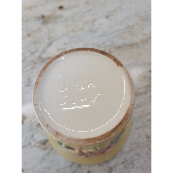 Vintage Planter Hull Pottery Yellow Sunglow Pink Floral 97 - Picture 5 of 5